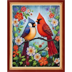 초보자를 위한 레드싱 스탬핑 크로스 키트 자수 다양한 패턴 스타터 DIY 프린트 바늘 포인트 11CT - 피콕 플라워 16x20 인치, Arts patterns22, 1개