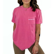 [ 758369 ] 편안한 모유 수유 셔츠 여성용 엄마 지퍼 상의 디스트레스드 임산부 의류 포켓 포함 핑크