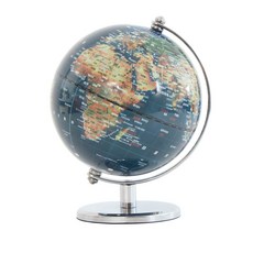 【SkyGlobe】5吋衛星亮面金屬手臂地球儀(中文版)《WUZ屋子》台灣製中文地球儀，精美亮面金屬支架，教學擺飾兩相宜