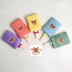 어린이집 생일 답례품 고리수건 송월타올 구디백 고리수건, 퍼플, 8개