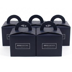 국산 선물용 상자 10cm x 10cm x 9cm (양말 미포함), 5개, 네이비