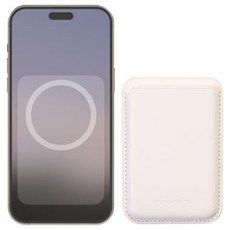 로랜텍 모션 애니메이션 작동 가죽 맥세이프 카드지갑 케이스, 1개, 화이트