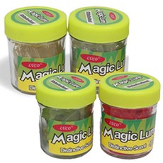 매직 루어 / 볼록이 웜 / 4병 한 세트 / 한 병 20마리 / 쉐트 테일 웜 / 축광 / 볼락 웜 풀치 아징 고등어 낚시 각종 미끼 대용 / 어린이 여성 미끼, 4박스, 30g, 4색