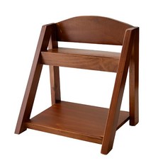 소형 선반 수납 다용도 책상 주방 정리 미니선반 2단 원목, 원목 2단 수납 선반