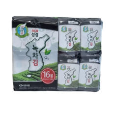지도표 성경 녹차 도시락김 16단, 4g, 16개