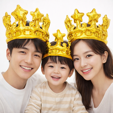 왕관 풍선, 골드, 3개