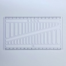 자격시험 공부용 모양자(Studyruler) 15cm, 1개