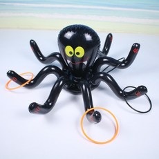 PVC充氣女巫帽 萬聖節派對裝飾巫師帽, 蜘蛛含4個圈圈）,45*26CM, 1個