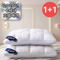 오브미 프리미엄 고급 호텔 베개 숙면 배게, 2개, 멜팅화이트