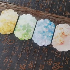 臺灣出貨 創意幼兒園許願卡吊樹卡心願卡懸掛件吊牌兒童開學祝福空白卡片紙, 夢幻花朵40張單卡, 1個