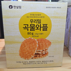 국내산 재료로 만든 우리밀곡물와플, 4개, 80g