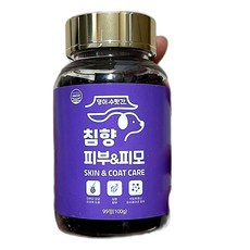 피부병 예방 피부영양제 아토피 개선 간편한 급여 방법 피부&피모 강화 건강 보조제 100g 1개, 100정