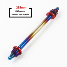 12mm 오토바이 스윙암 프론트 액슬 키트 304 스테인리스 스틸 골드 티타늄 - 30mm 육각 헤드 및 씰 포함 전기 자전거 모페드 커스텀 B용, [14] blue 235mm