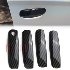 亮面 碳纖維紋 智能 鑰匙孔 外拉手 外把手 保護蓋 黏貼式 塑膠 適合15-24 Charger Challenger