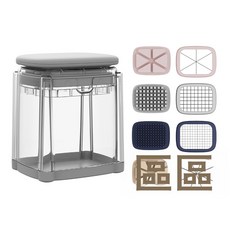 DFMEI 薯條專用切條器蘿蔔黃瓜切丁器家用多功能切菜器西紅柿蘋果分割器, 1個, 【四款刀片】按壓切菜器:如圖