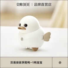 貝易安撫學爬鴨嬰兒玩具 0-1歲益智早教抬頭練習訓練, 安撫學爬鴨 小鴨子1只, 1個