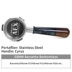 AliKisscafe 커피 포터 필터 58mm E61 Gaggia Nuova Hibrew Breville 9 시리즈 사이러스 핸들 에스프레소, 07 58mm 3-Ears