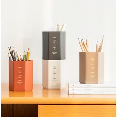 육각 연필꽂이 수납 책상 정리 심플연필꽂이, 레드