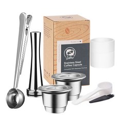 스테인레스 스틸 네스프레소 리필 가능 커피 캡슐 탬퍼 재사용 가능한 커피 포드 바리스타 에스프레소 메이커용 커피웨어 액세서리, As Picture 14