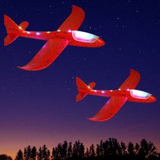 LED 전구 모형비행기 에어글라이더 주간 야간비행 어린이완구 장난감