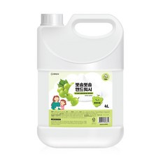 행복한주 뽀송뽀송 버블 핸드워시 청포도향 4L 손세정제 리필용 대용량, 1개