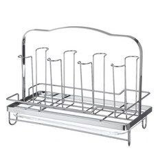 304不鏽鋼 桌上型水杯收納架 B28005