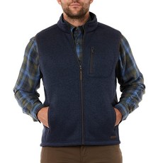 Smith's Workwear 남성용 셰르파 안감 스웨터 플리스 조끼 셰르파 안감 스웨터 플리스 조끼 슬레이트 블루 헤더