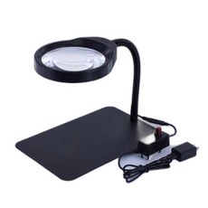 검사용 확대경 고배율 PD 032C LED 3배 조명 흰색USB 2, B. 블랙 10X