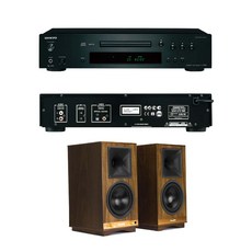 ONKYO CD 播放器 Klipsch 書架喇叭, 黑+咖啡, C-7030 + The Sixes