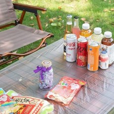 바람에 안날라가는 캠핑용 일회용 밴딩 식탁보 10매 방수 테이블 커버 피크닉 야외 테이블 비닐