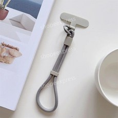 휴대 전화에 대 한 조정 가능한 짧은 끈 전화 케이스 액세서리에 유니버설 다채로운 손목 스트랩 로프, Grey