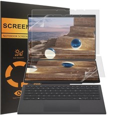 KEANBOLL (4팩) 눈부심 방지 (무광) 액정보호필름 2026 뉴 ASUS Zenbook Duo 듀얼 14인치 2-in-1 (UX8407) 노트북용 디자인 - (2세트, KEANBOLL (4팩) 눈부심 방지 (무광) 액정보호