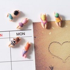 수영하는사람들 6pcs세트 냉장고 현관문 인테리어 자석 귀여운 마그넷, 수영하는사람들 6pcs 세트 자석