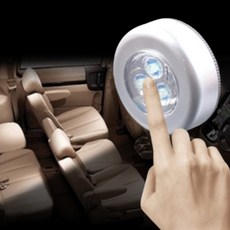 터치식 무선 LED 센서등 옷장 내부 조명 건전지 원형 부착, 상세페이지 참조
