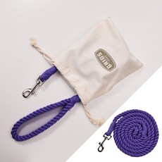 12mm 순면 리드줄 애견 강아지 로프 소형견 중형견 대형견 목줄, 1개, 퍼플