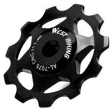 시그니처베이지 자전거 세라믹 휠 기어 베어링 풀리 변속기 11T 스램 YPZ490, 1개, 블랙