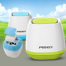 휴대용 공기 청정기 간편한 무선 개인용 공기 청정기 충전식 헤파 필터 자동차 차량용 차량 실내 내부, 그린