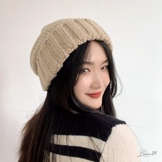 온리원 니트 비니 브라운 귀덮개 귀마개 포인트비니 캠핑 아웃도어 겨울운동