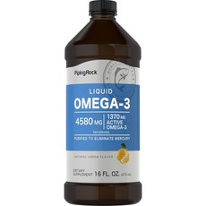파이핑락 리퀴드 오메가 3 피쉬 오일 4580mg, 5개, 473ml