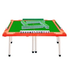 旅行綠色麻將組附摺疊桌 迷你麻將桌 可折疊桌遊 益智禮物-過年必備, 1個, 綠色(賣場另有籌碼可以選購), 綠色(賣場另有籌碼可以選購)