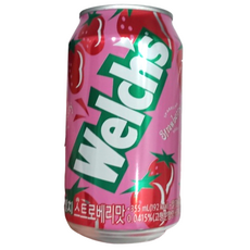 웰치스 스트로베리 딸기맛, 355ml, 19개