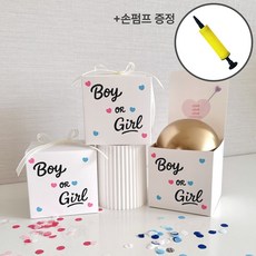 랑온 젠더리빌 풍선 성별 임밍아웃 만들기 DIY 세트, 1세트, 남아(블루2)+손펌프