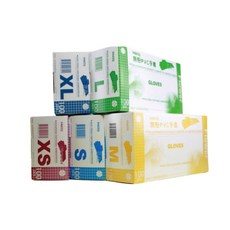三花無粉PVC手套-100入, 1個, L 100pcs/盒