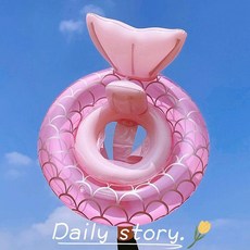 튜브 유니콘 플라맹고 대형 휴대용 수영장 바닷가 스위밍 링, 1개, 앉는 링 - 인어 0-4세