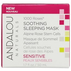 Andalou Naturals 1000 ROSES® 수딩 슬리핑 마스크, 1, 1