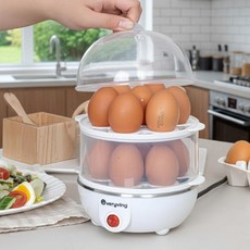 멀티 계란 삶는 기계 2단 전기 찜기 반숙란 에그 쿠커, 상세페이지 참조