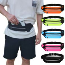 티르비 착붙 슬림핏 경량 물통 러닝벨트, 진달래 핑크, 1개