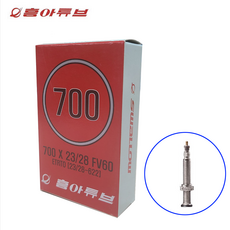 700c 프레스타 흥아 700 x 23-25c 밸브길이60mm 자전거튜브, 1개