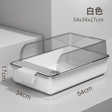 半封闭加高围栏猫砂盆 防外溅带铲开放式猫厕所, 1個, 開放式貓砂盆