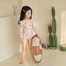 베베브리즈 여아 수영복 래쉬가드 모자세트